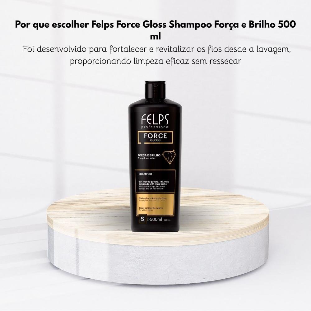 Felps Force Gloss Shampoo Força e Brilho 500 ml 500ml 5