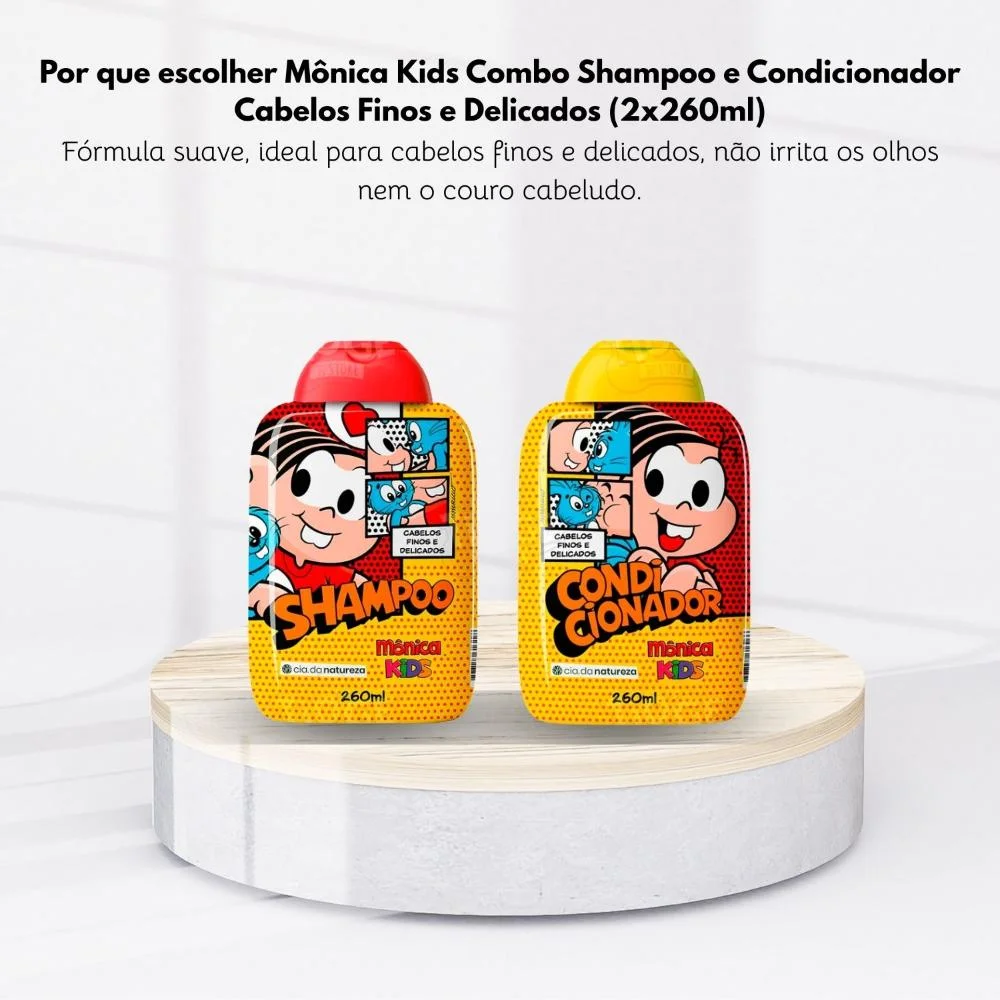 Cia da Natureza Monica Kit Shampoo Condicionador 260 ml ÚNICO 7