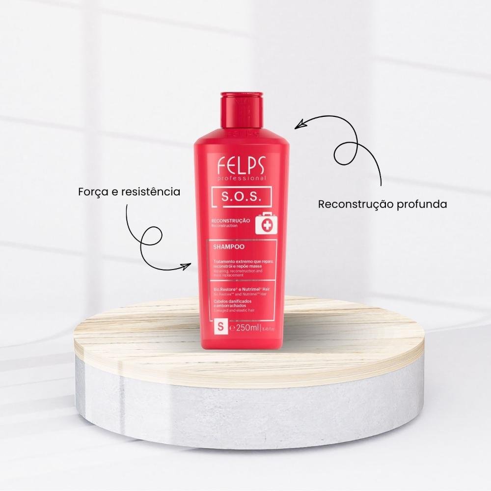 Felps SOS Reconstrução Shampoo Tratamento Capilar 500 ml 500ml 2