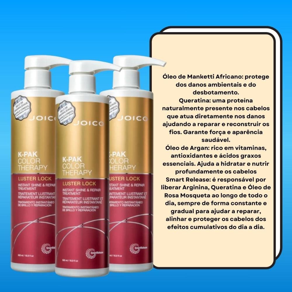 Joico K-PAK Color Therapy Luster Lock Kit 3 Máscara 500ml ÚNICO 3
