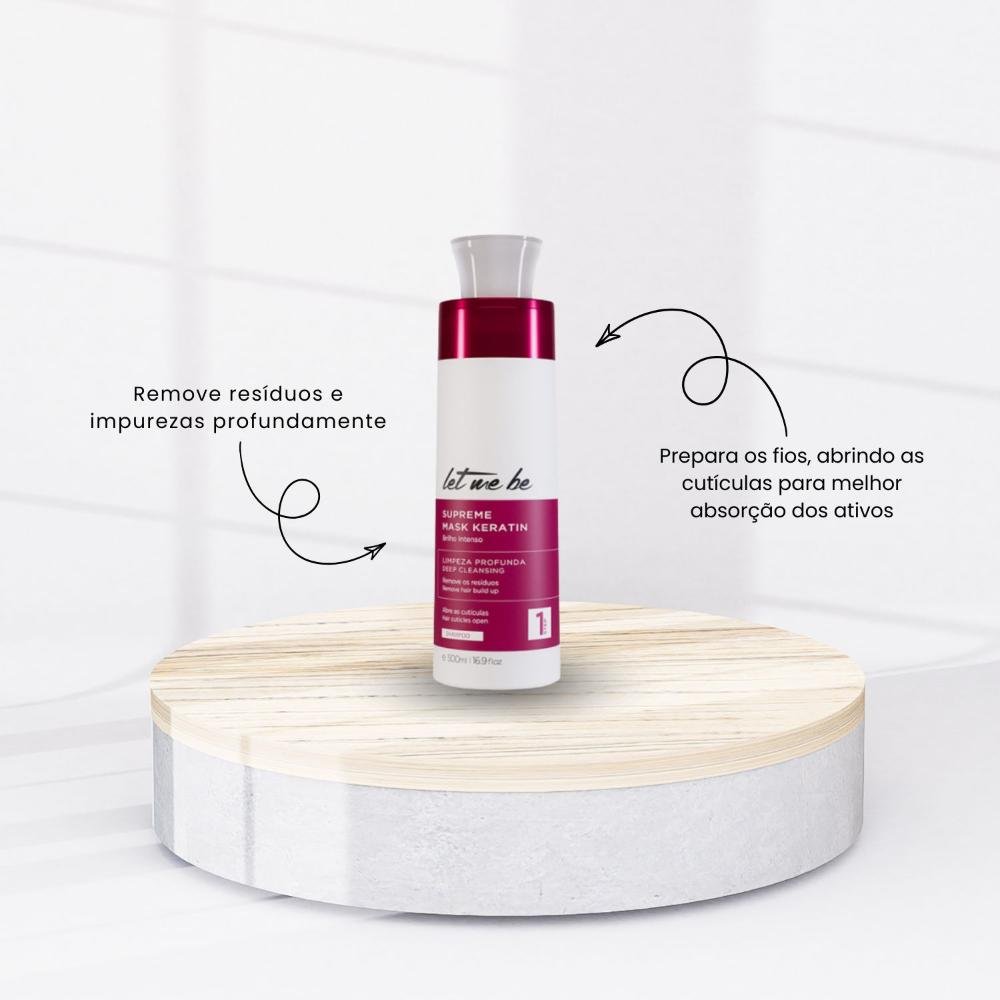 Kit Let Me Be Supreme Mask Keratin Alinhamento capilar 500 ml ÚNICO 2