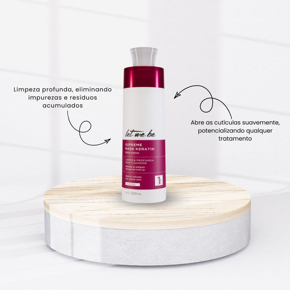 Let Me Be Supreme Mask Keratin Alinhamento Shampoo 1L 1L 2