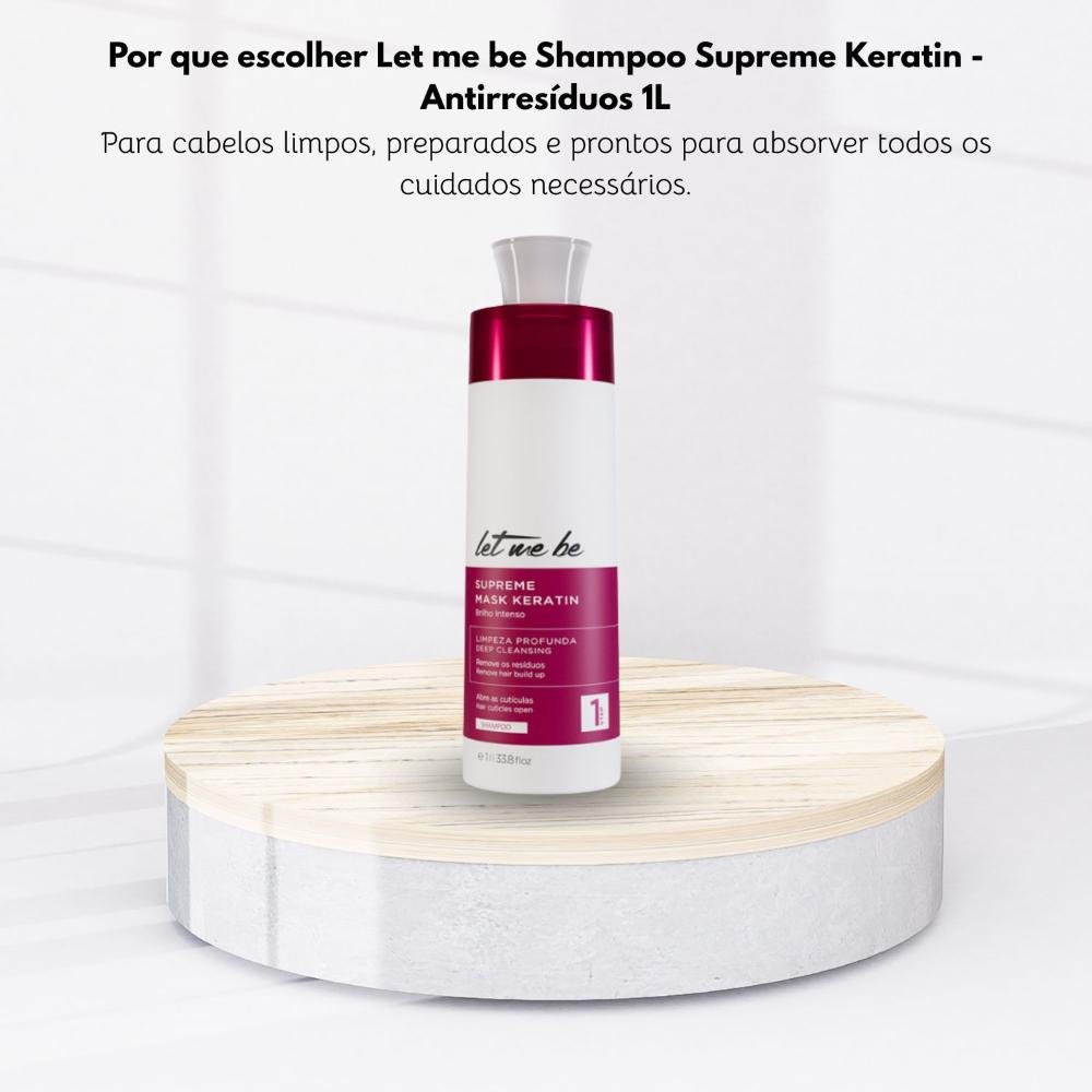 Let Me Be Supreme Mask Keratin Alinhamento Shampoo 1L 1L 5