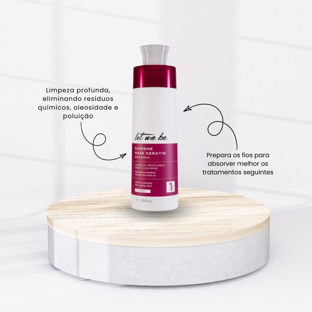 Kit Let Me Be Supreme Mask Keratin Alinhamento Capilar 1 Litro ÚNICO 2