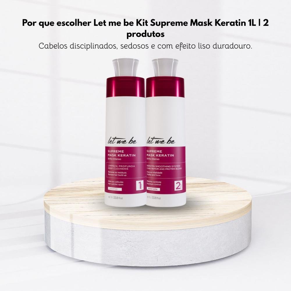 Kit Let Me Be Supreme Mask Keratin Alinhamento Capilar 1 Litro ÚNICO 6