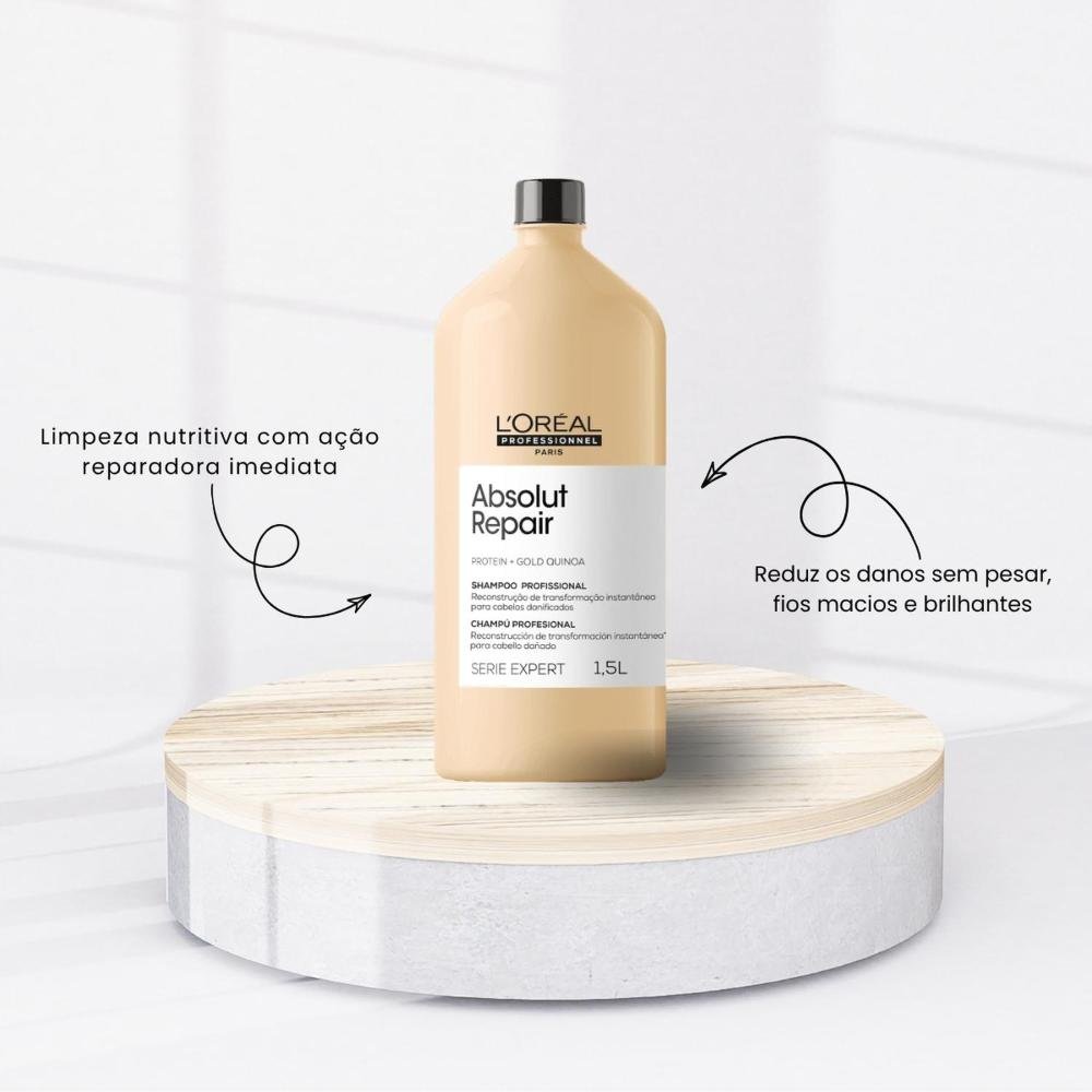 L'Oréal Absolut Repair Gold Kit Shampoo 1,5L e Máscara 500g ÚNICO 2