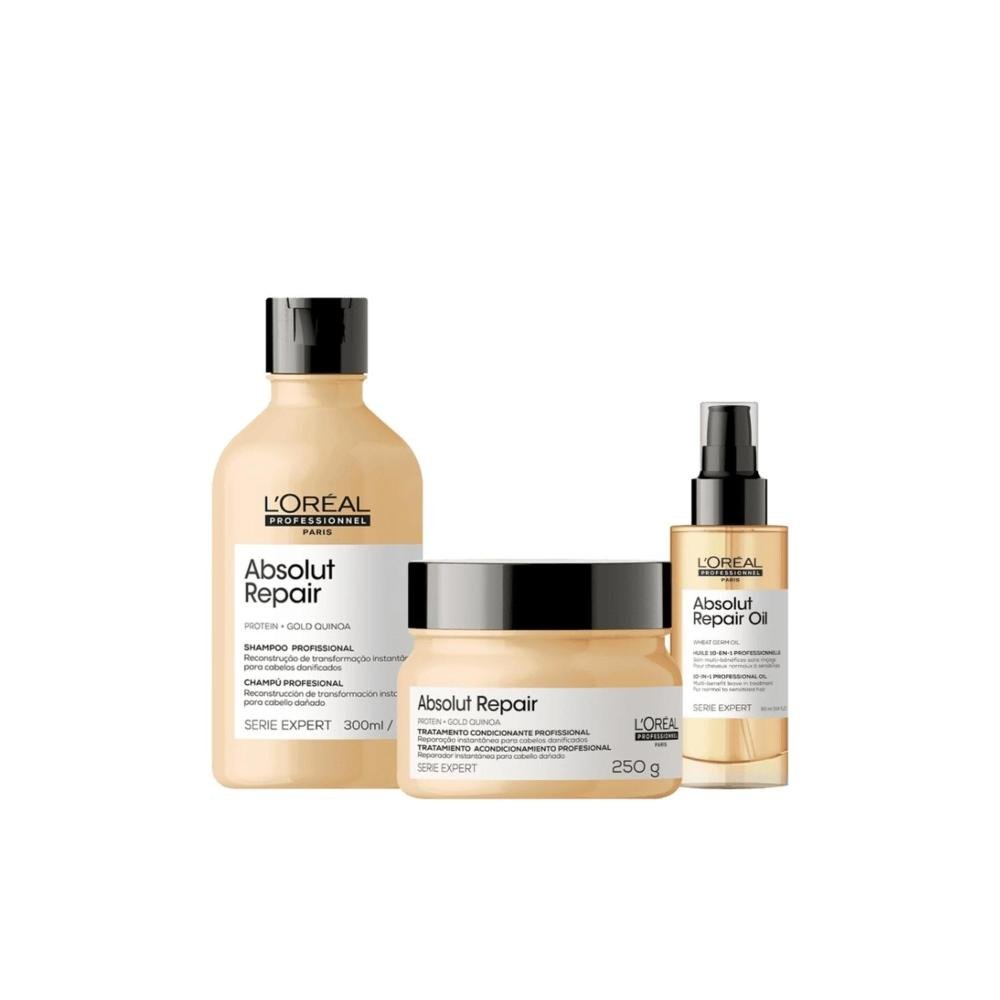 L'Oréal Absolut Repair Gold kit Shampoo + Máscara + Óleo
