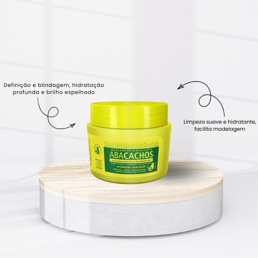 Kit Forever Liss Hidratação Abacachos 3 Máscara para Cabelo Cacheado 150 g ÚNICO 2