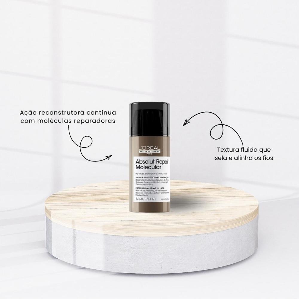 Kit Loreal Absolut Repair Molecular 3 Produtos ÚNICO 4