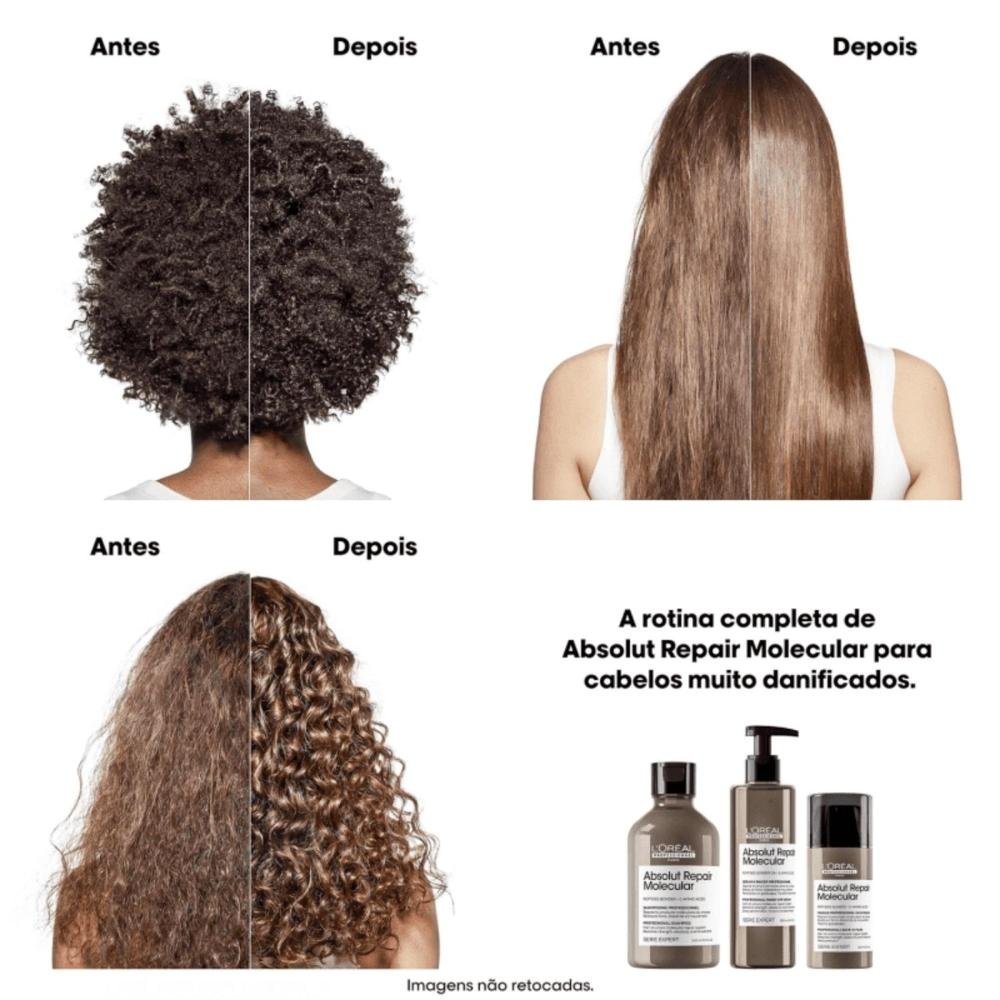 Kit Loreal Absolut Repair Molecular 3 Produtos ÚNICO 6