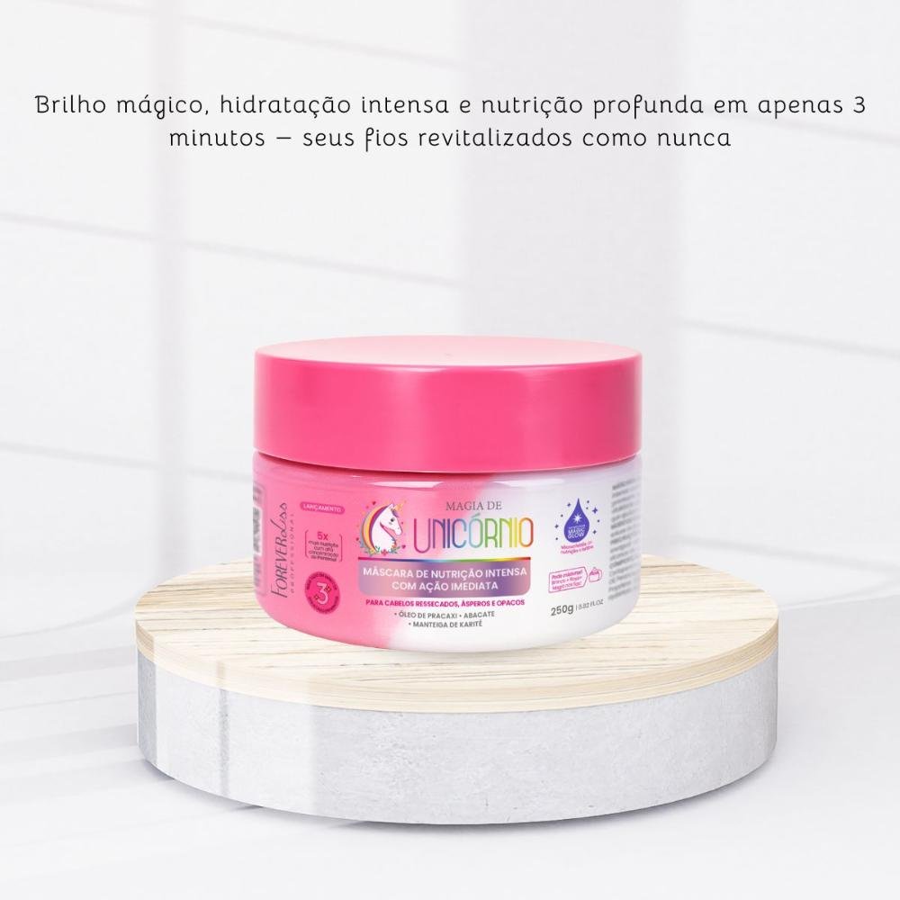 Kit Forever Liss Magia de Unicórnio Protetor 150 g e Máscara 250 g ÚNICO 7