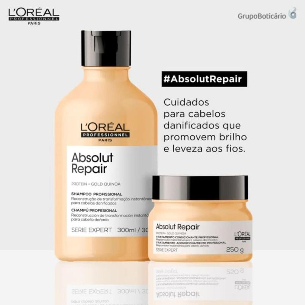 L'Oréal Professionnel Absolut Repair Kit Shampoo e Máscara ÚNICO 5
