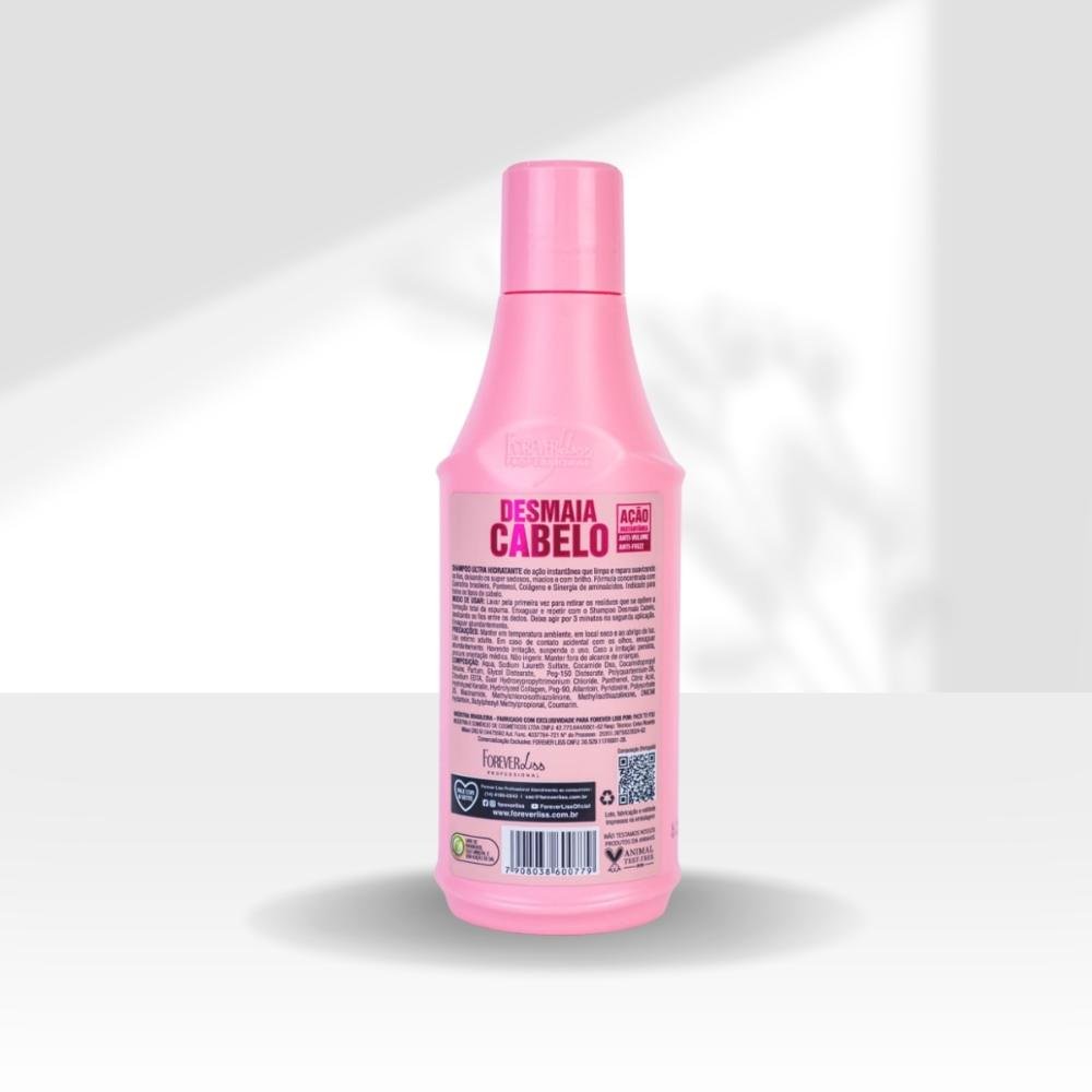 Kit Forever Liss Desmaia Cabelo 2 Shampoo 300 ml ÚNICO 4