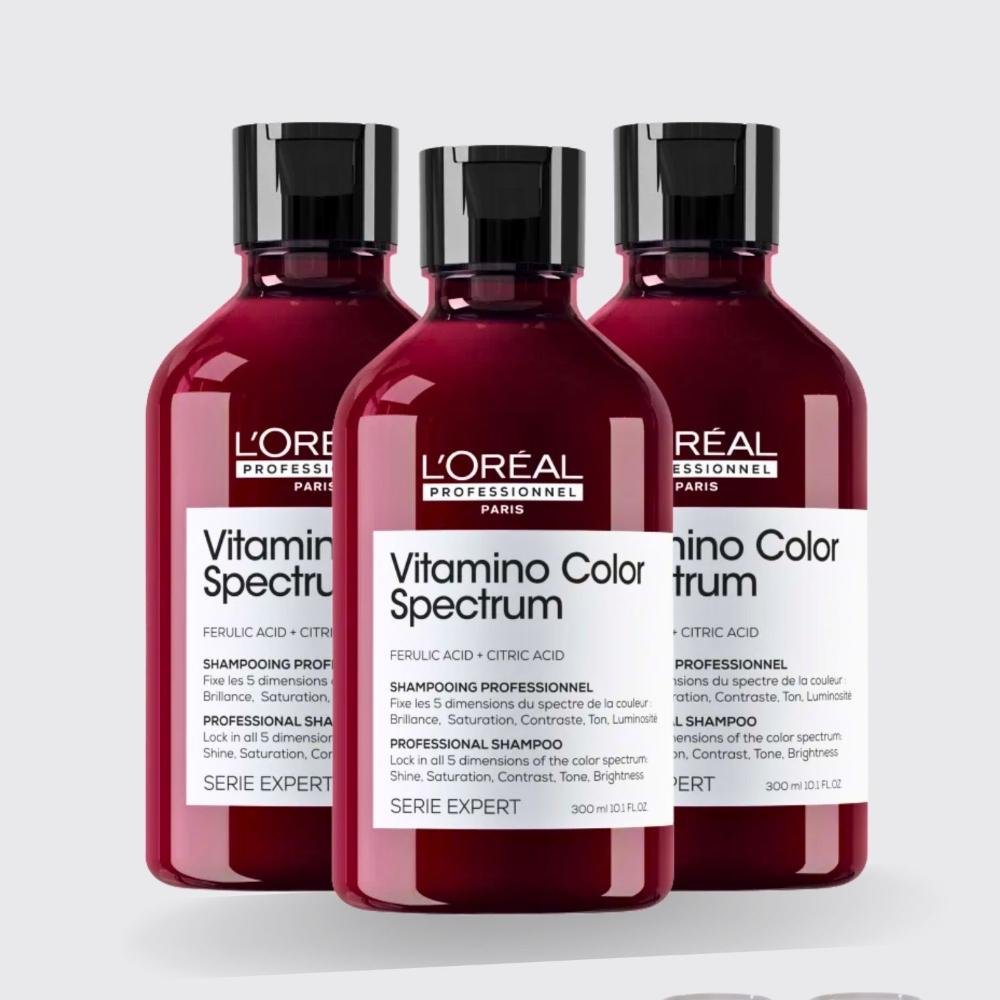 Kit Loreal Vitamino Color Spectrum 3 Shampoo 300 ml ÚNICO 4