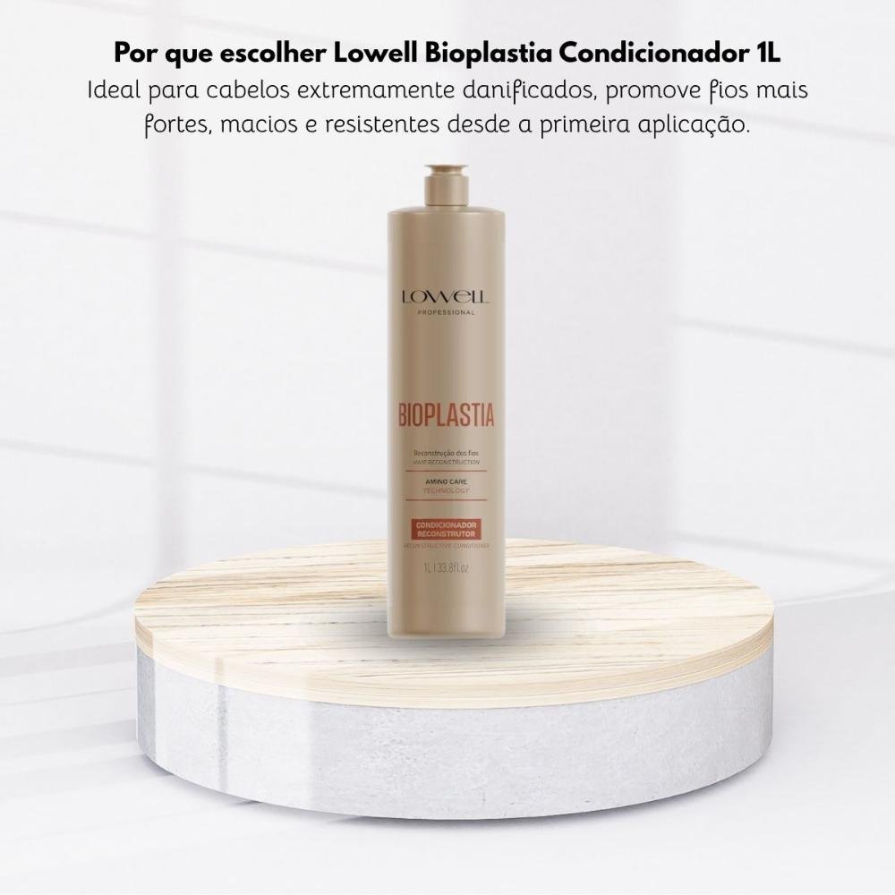 Lowell Bioplastia Condicionador Reconstrutor e Brilho 1 L 1L 5