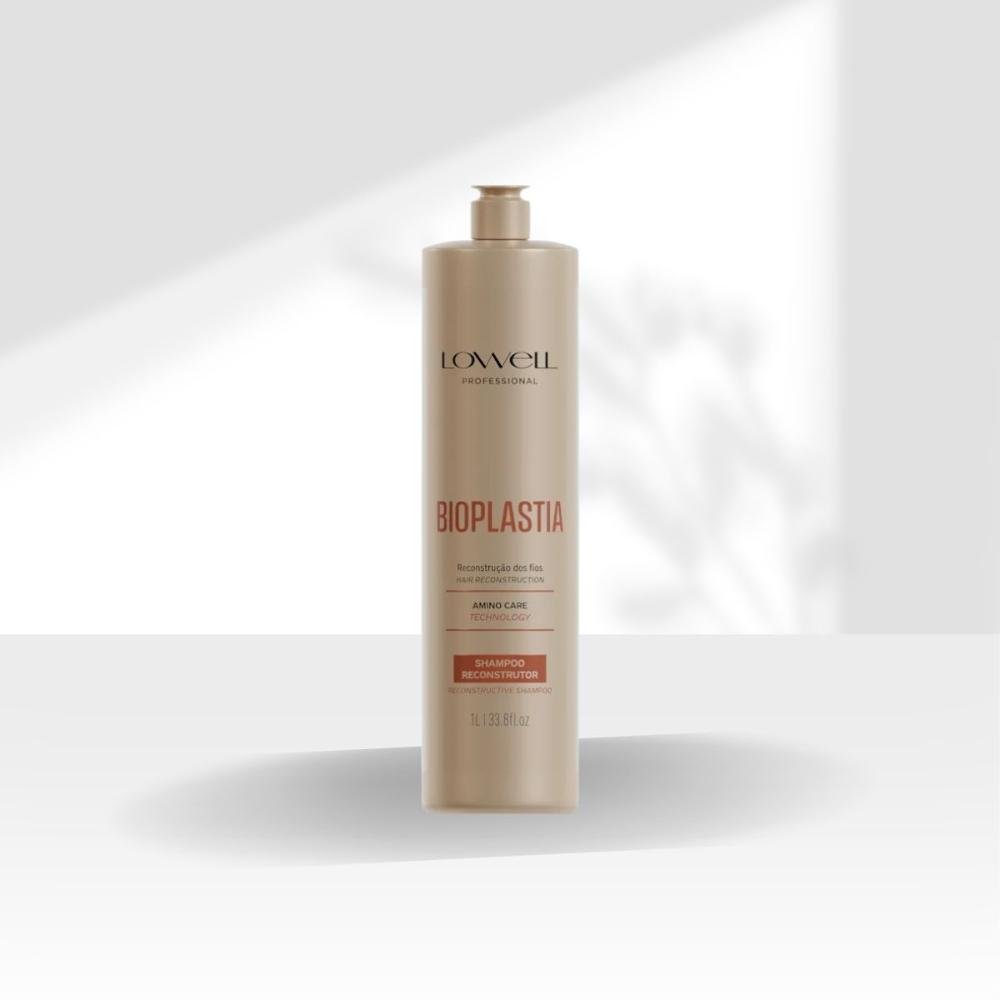 Lowell Bioplastia Shampoo Reconstrói Cabelos Danificados 1 L 1L 3