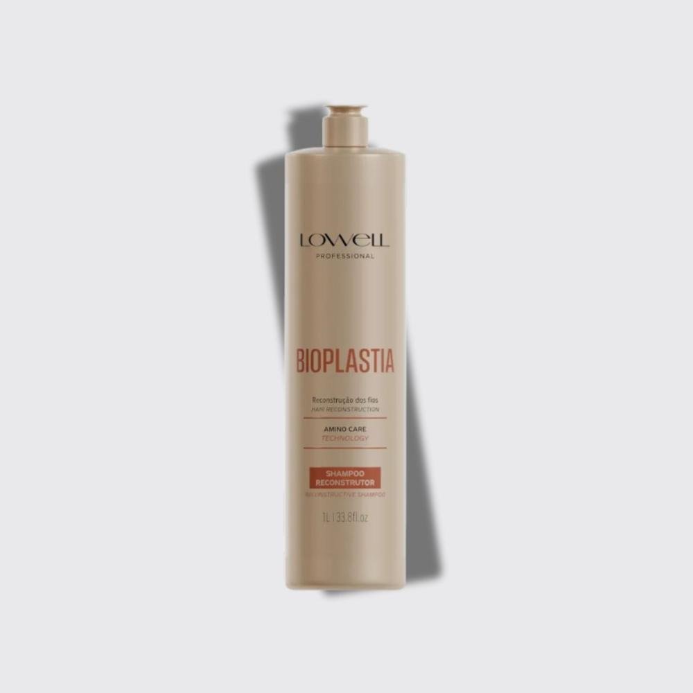 Lowell Bioplastia Shampoo Reconstrói Cabelos Danificados 1 L 1L 4
