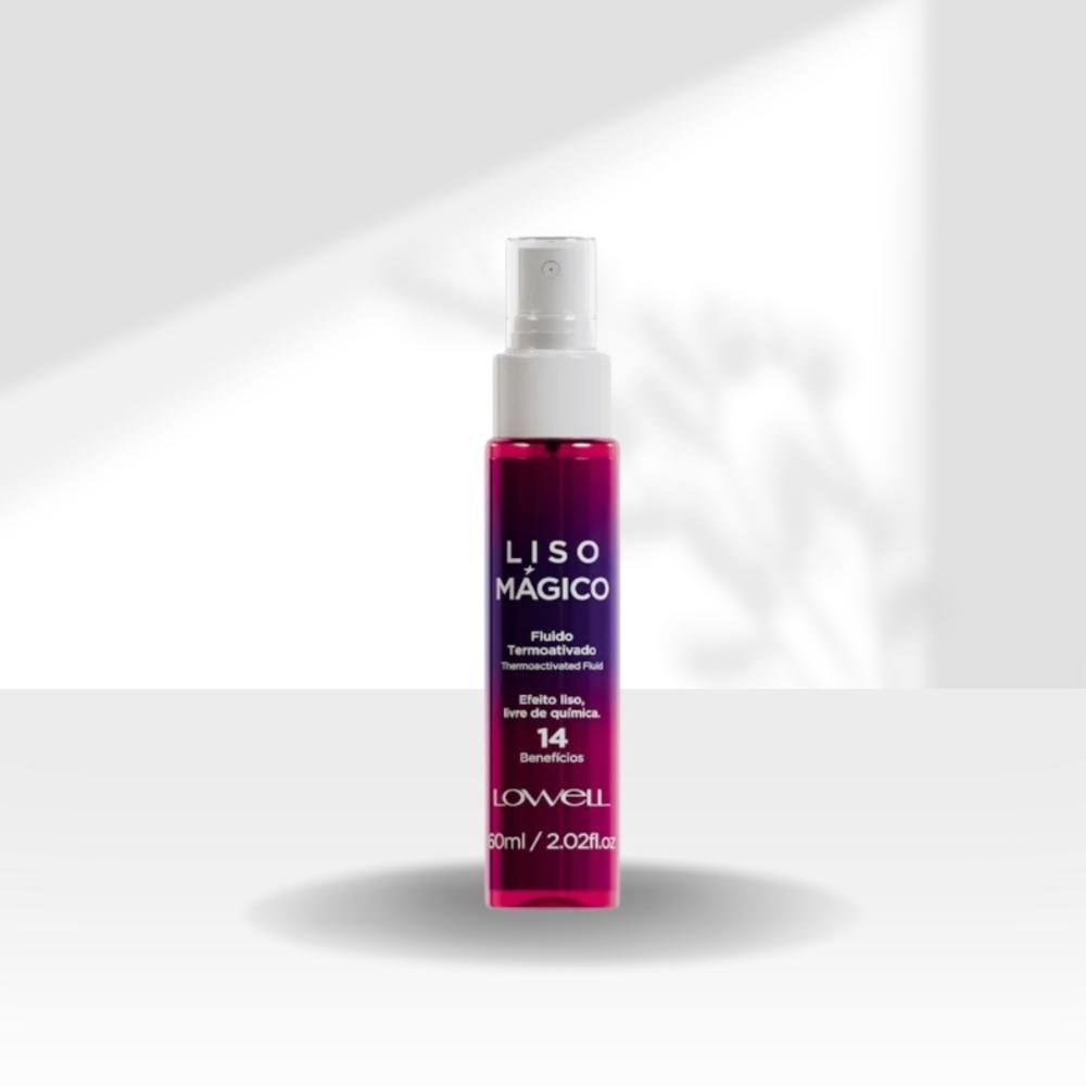 Lowell Liso Magico Kit 3 Efeito Fluido Termoativado 60ml ÚNICO 3