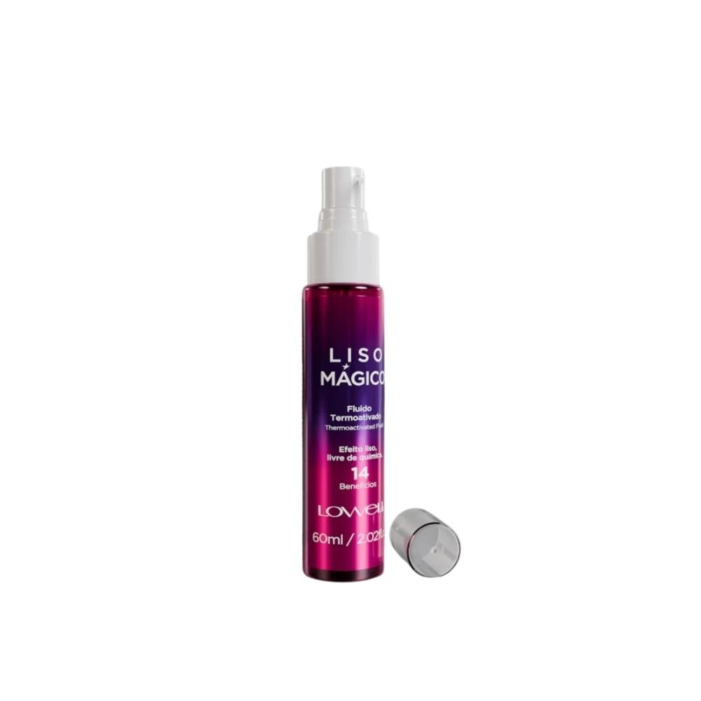 Lowell Liso Magico Kit 3 Efeito Fluido Termoativado 60ml ÚNICO 5