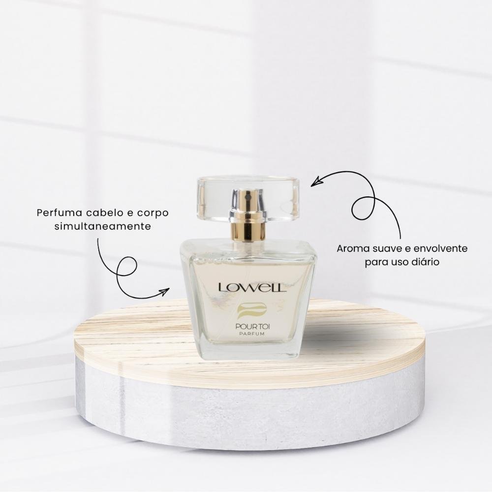 Lowell Pour Toi Kit 2 Parfum Cabelo e Corpo Perfume 75ml ÚNICO 2