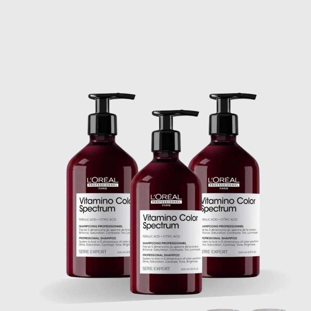 Kit Loreal Vitamino Color Spectrum 3 Shampoo 500 ml ÚNICO 4