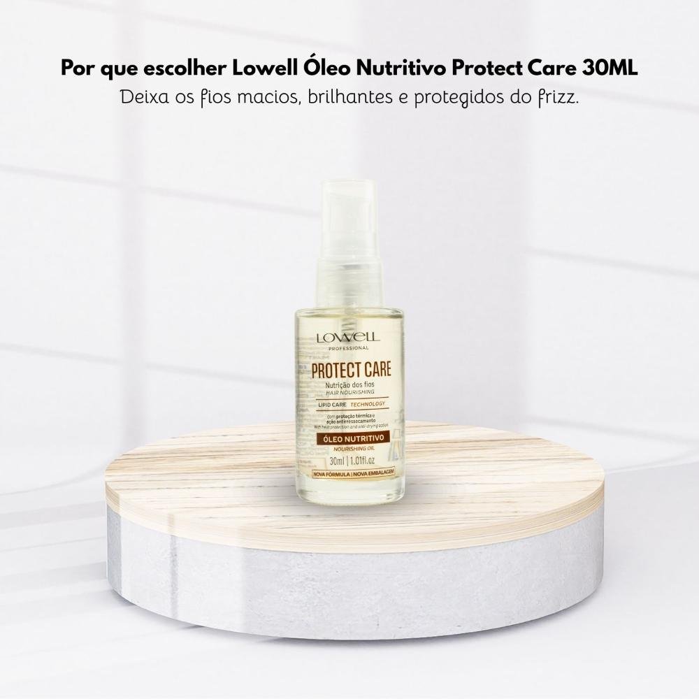 Lowell Óleo Nutritivo Protect Care Nutrição dos Fios 30 ml 30ml 5