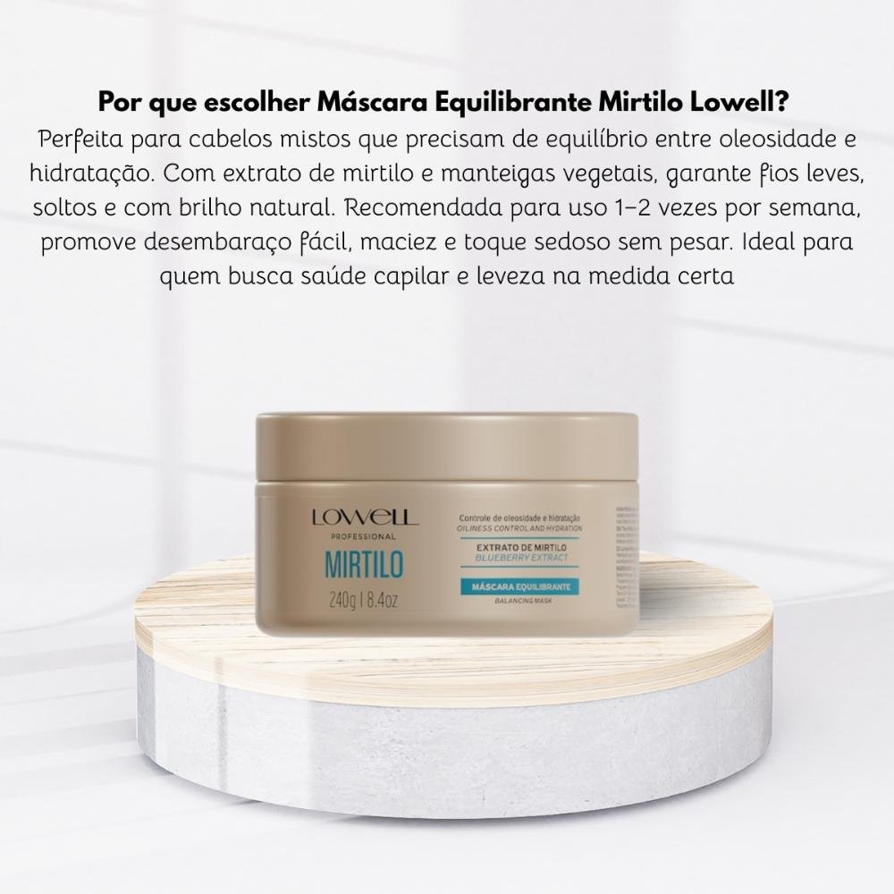 Lowell Professional Mirtilo Equilibrante Máscara 240ml 240ml 6