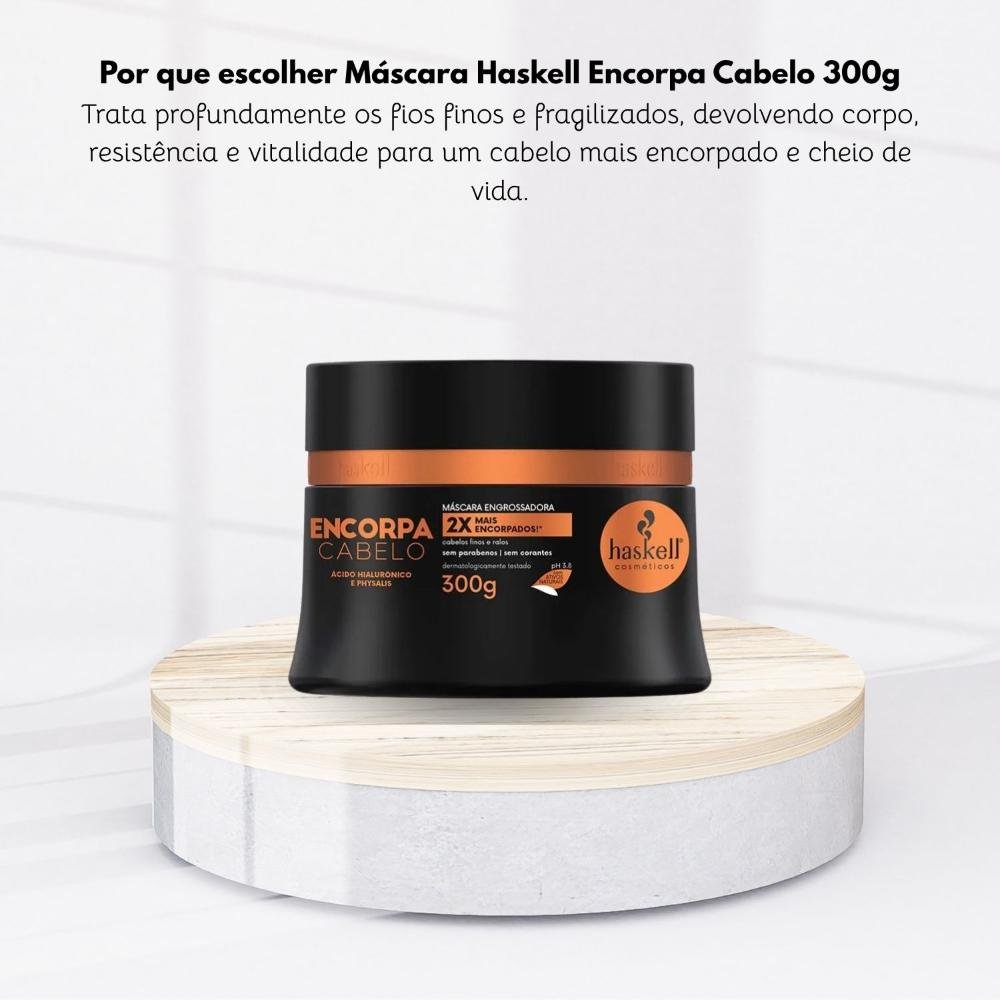 Máscara Tratamento Haskell Encorpa Cabelo Volume 300 g 300g 5