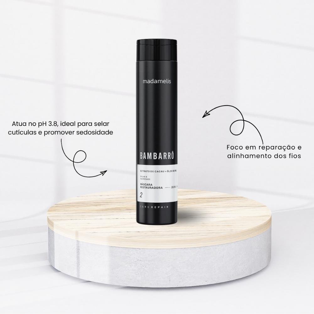 Madamelis Bambarro Tratamento Capilar 2x300ml ÚNICO 3