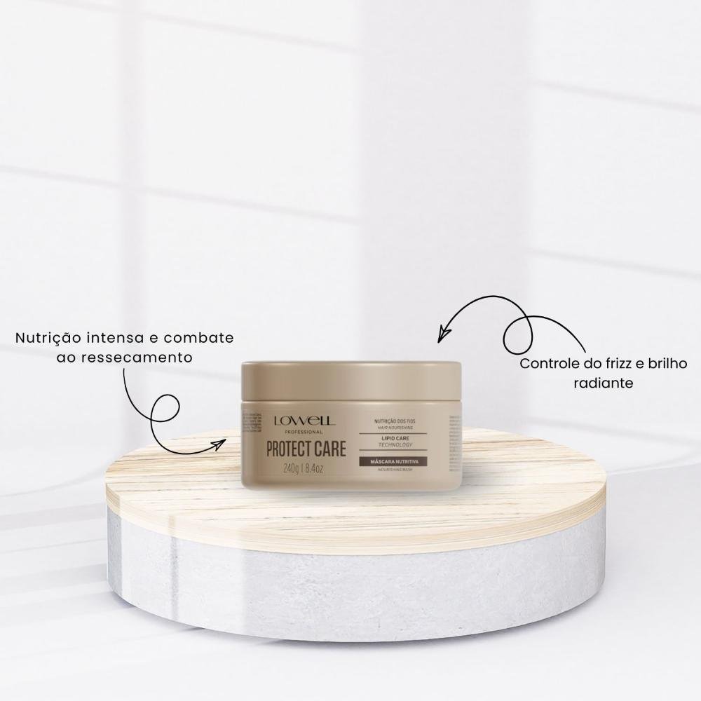 Máscara Lowell Protect Care Máscara de Nutrição dos Fios 240 ml 240ml 2