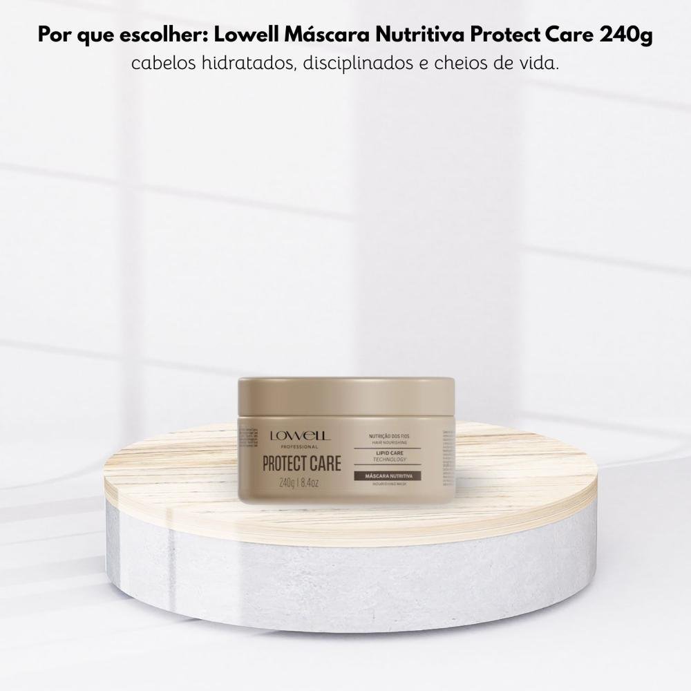 Máscara Lowell Protect Care Máscara de Nutrição dos Fios 240 ml 240ml 5