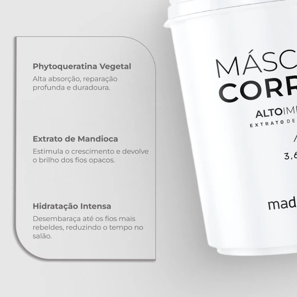 Madamelis Máscara Corrida Alto Impacto 3,6kg 3,6kg 3