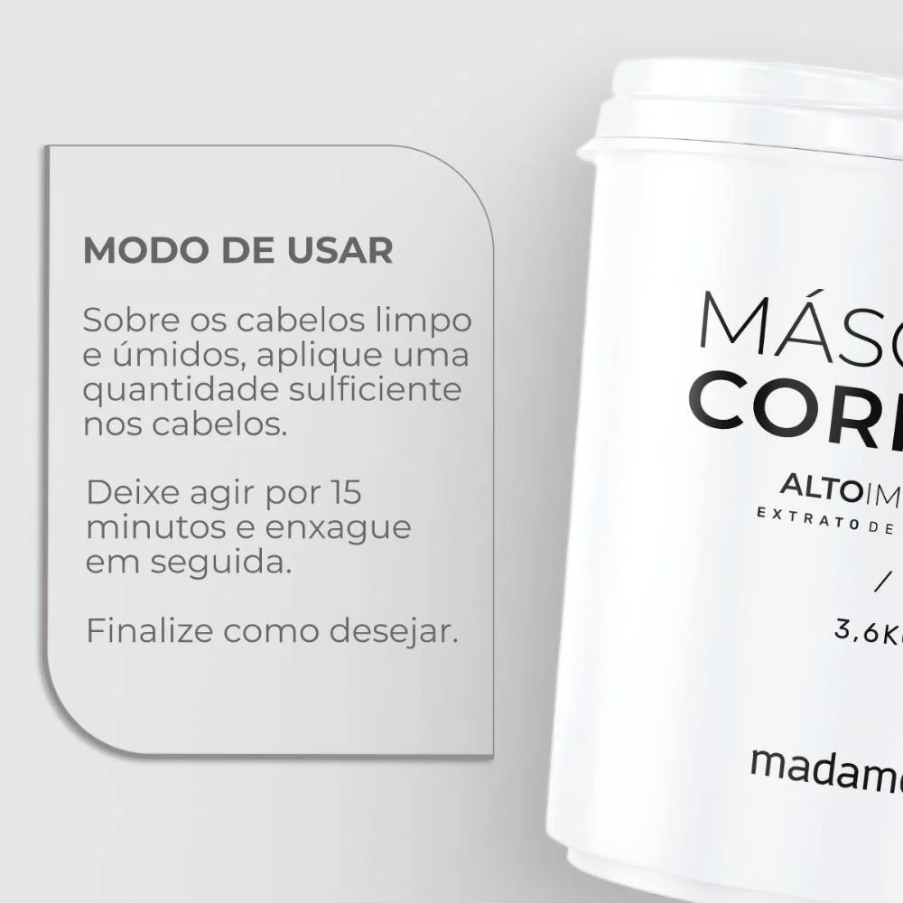 Madamelis Máscara Corrida Alto Impacto 3,6kg 3,6kg 4