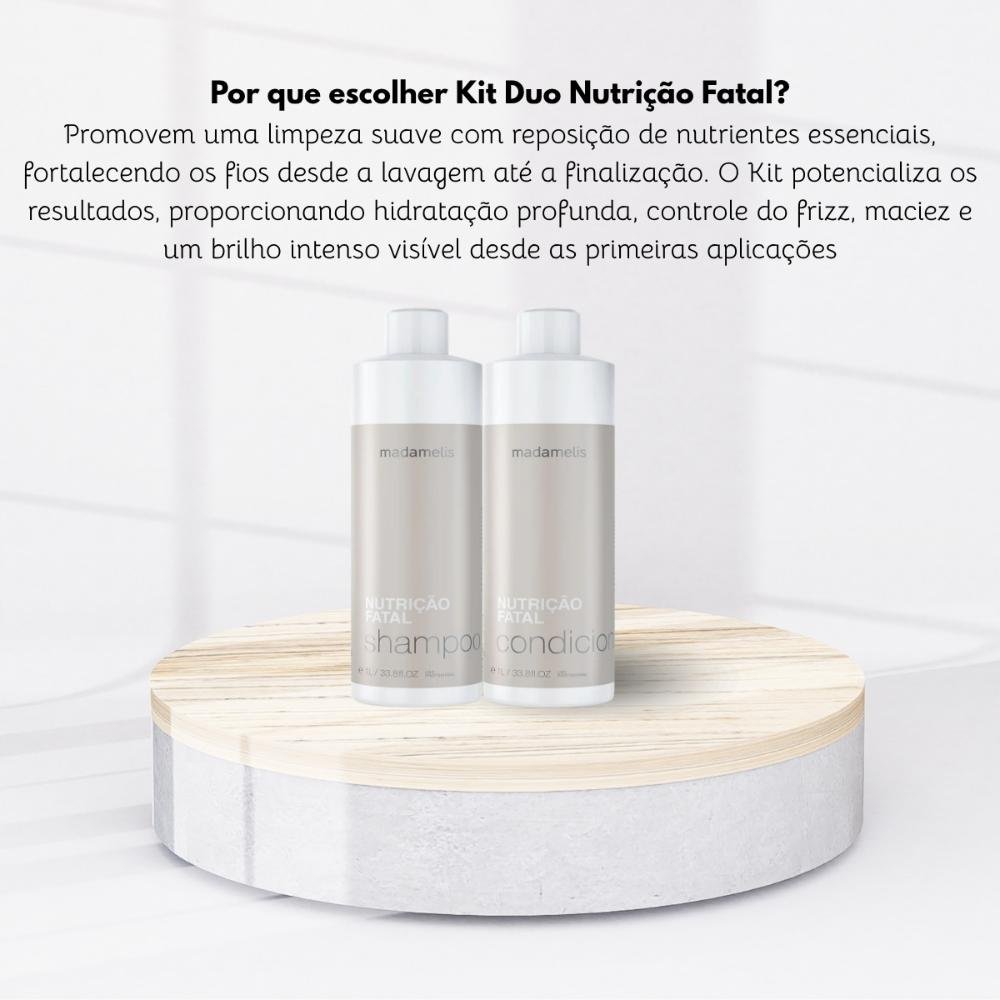 Madamelis Nutrição Fatal Shampoo e Condicionador 1000ml ÚNICO 5
