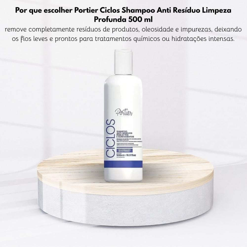 Portier Ciclos Shampoo Anti Resíduo Limpeza Profunda 500 ml 500ml 5