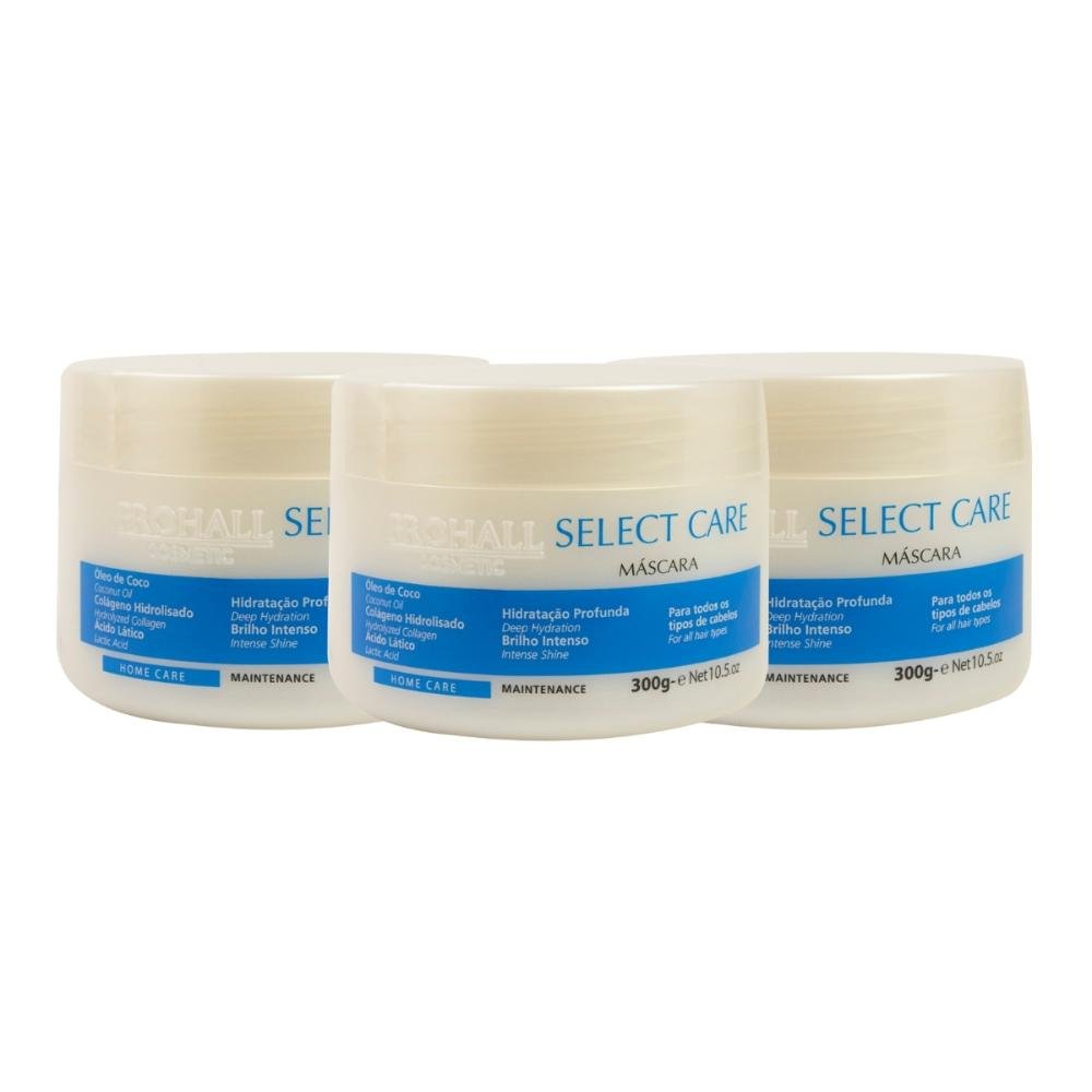 Prohall Cosmetic Select Care Hidratação Kit 3 Máscara 300g