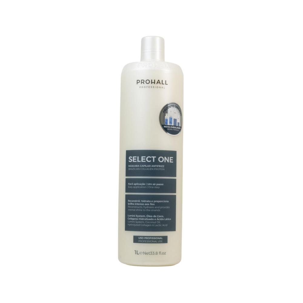 Kit Prohall Select One Antifrizz 2 Máscara Capilar 1 Litro ÚNICO 5