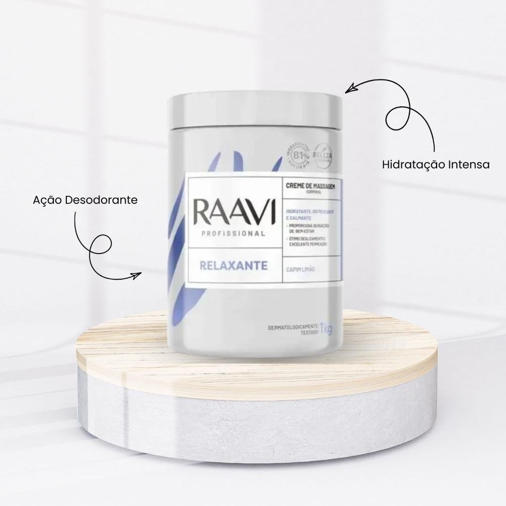 Creme Massagem Corporal Raavi Hidratação Suavidade 1 kg 1kg 2
