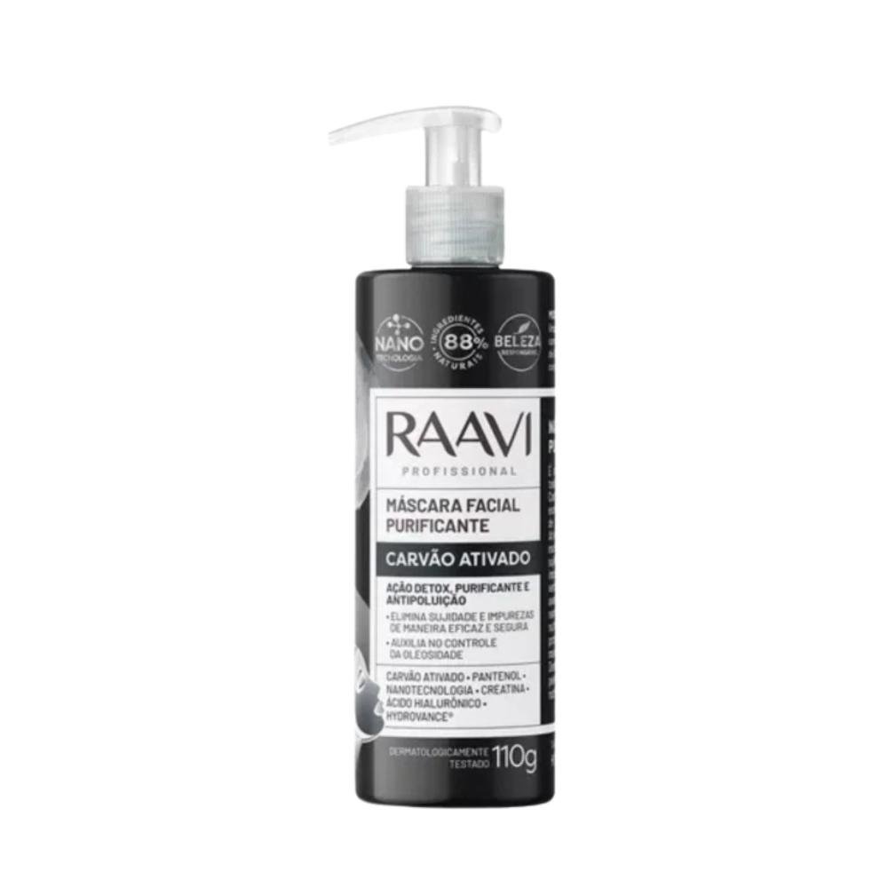 Raavi Máscara Facial Carvão Controle Oleosidade 110 g