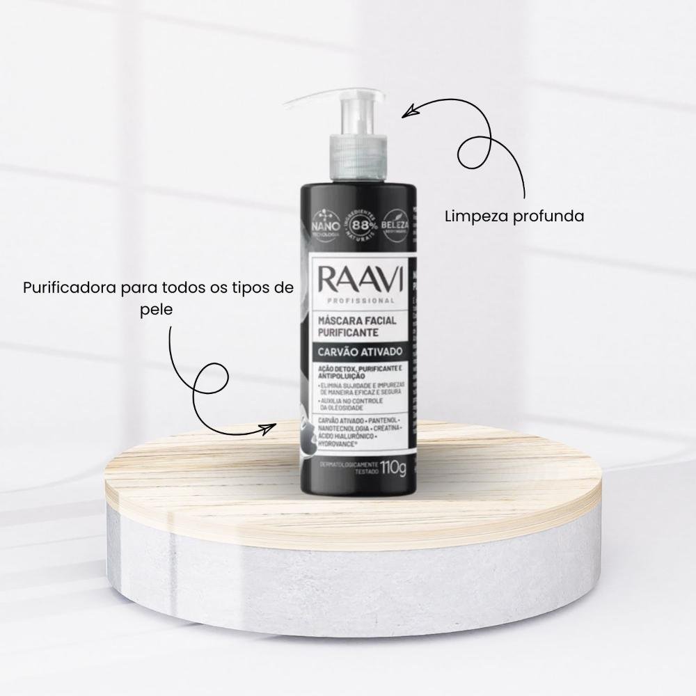 Raavi Máscara Facial Carvão Controle Oleosidade 110 g 110g 2