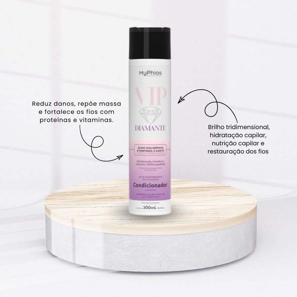 MyPhios Condicionador VIP Diamante Hidratação Brilho 300 ml 300ml 2