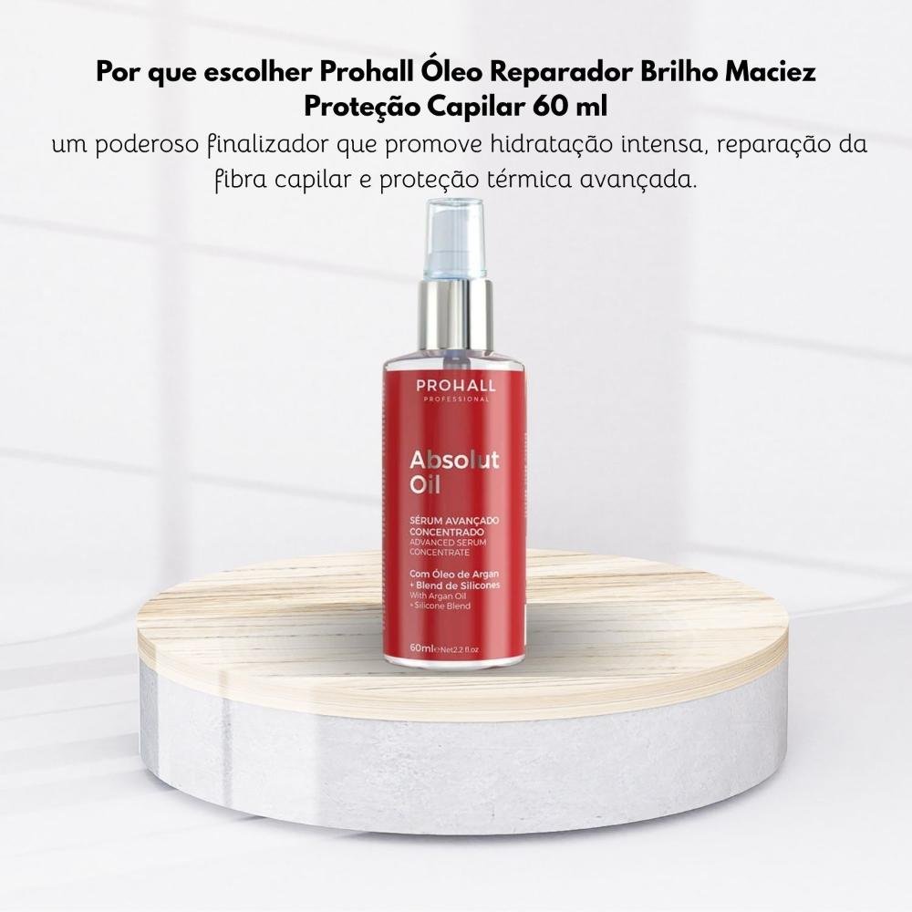 Oleo Prohall Reparador Brilho Maciez Proteção Capilar 60 ml 60ml 5