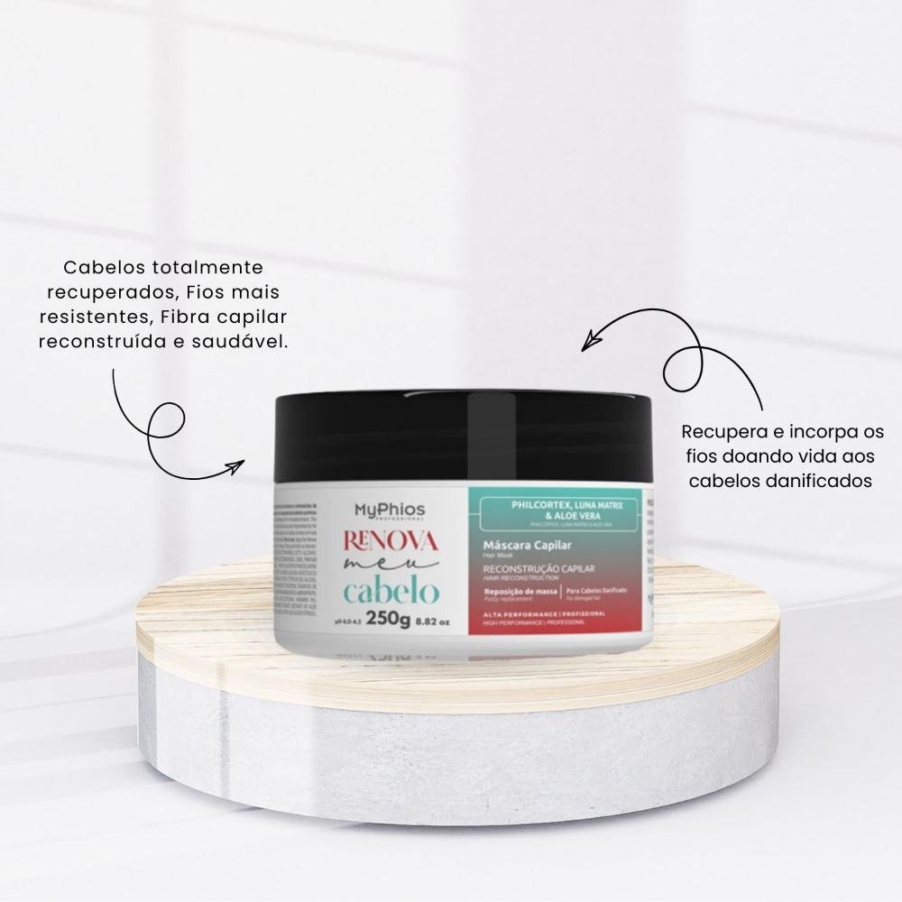 Máscara MyPhios Renova Meu Cabelo Para Reconstrução 250 g 250g 2