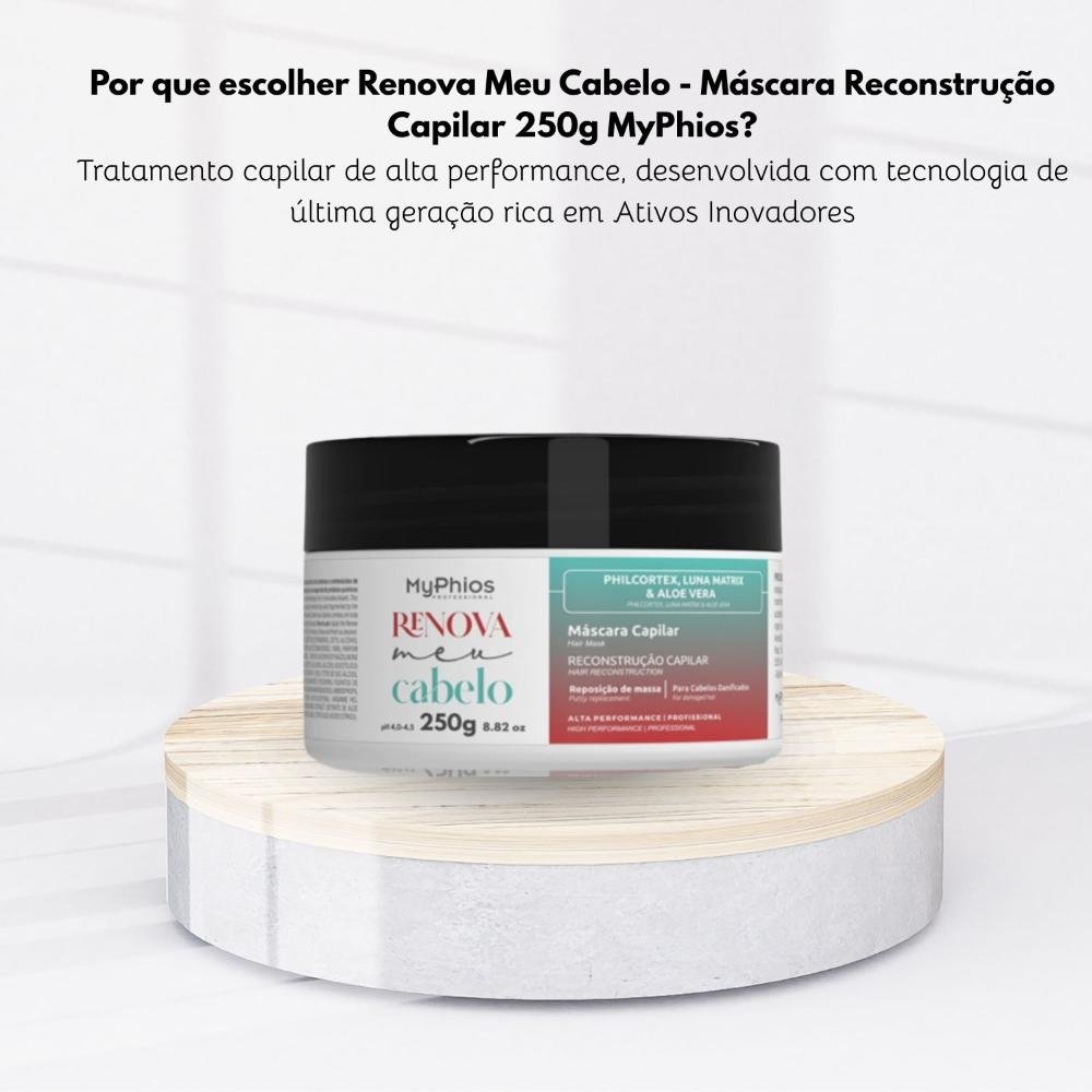 Máscara MyPhios Renova Meu Cabelo Para Reconstrução 250 g 250g 5