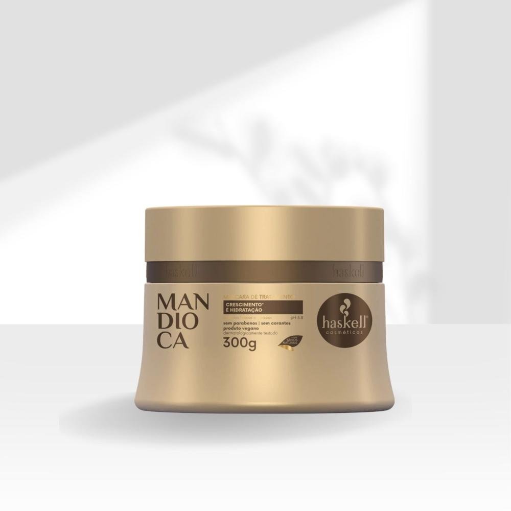 Máscara Tratamento Haskell Mandioca Força Crescimento 300 g 300g 3