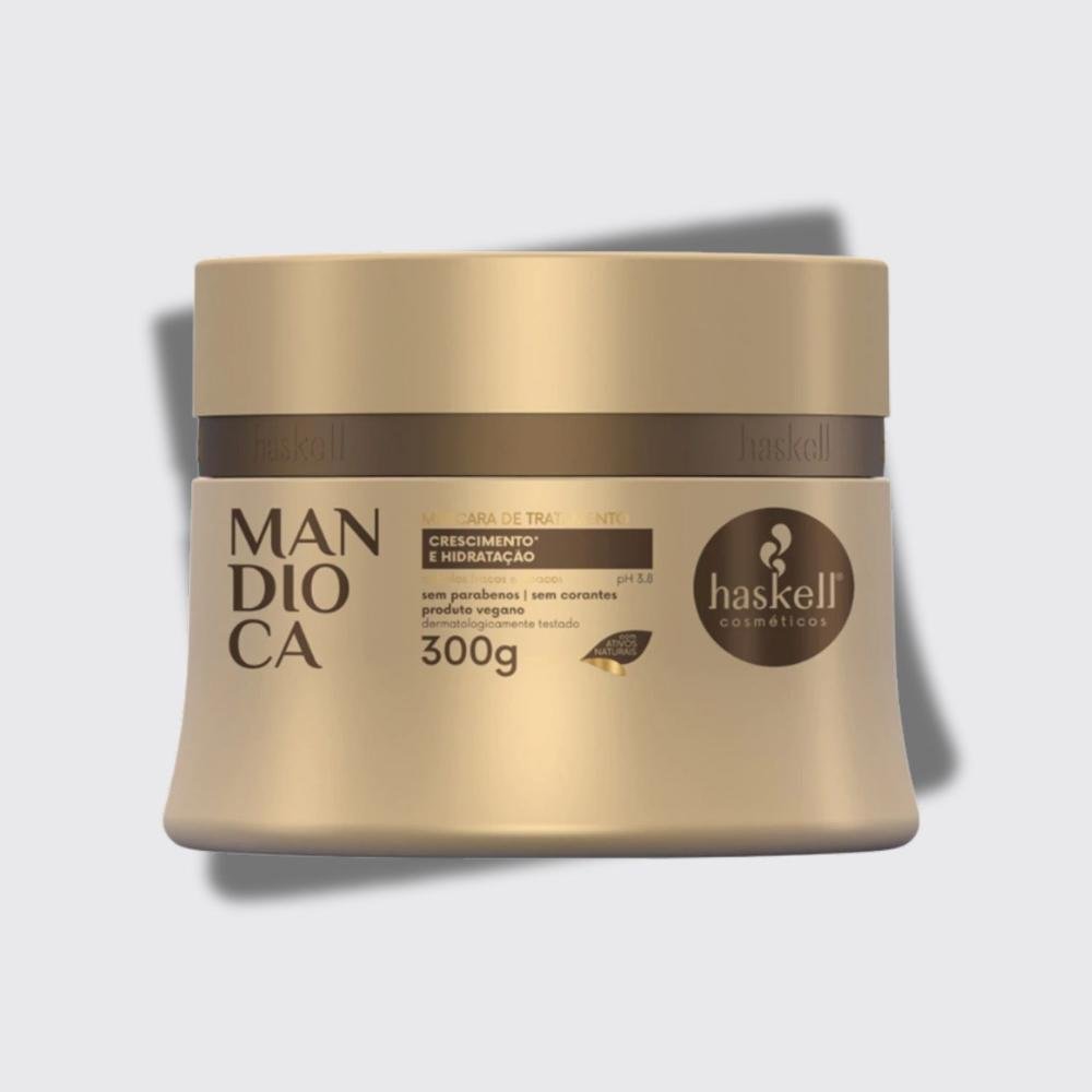 Máscara Tratamento Haskell Mandioca Força Crescimento 300 g 300g 4