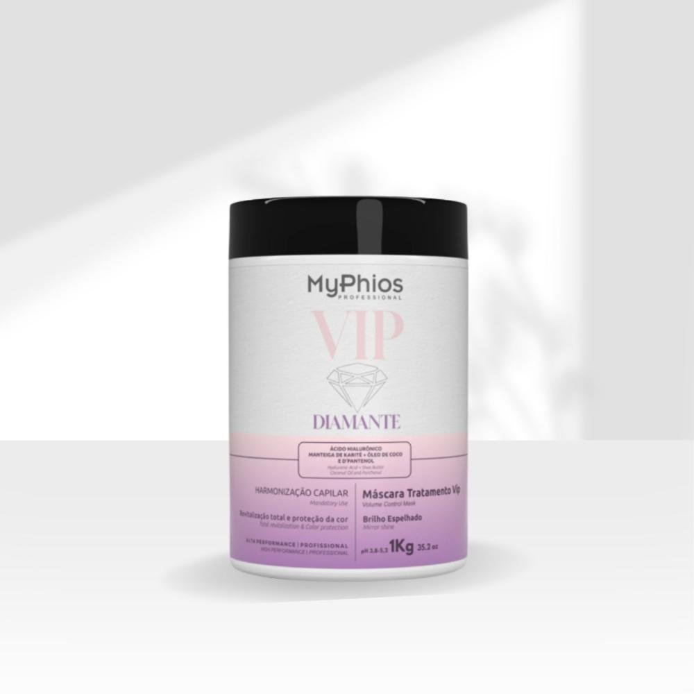 Máscara MyPhios VIP Diamante Máscara de Hidratação e Brilho Intenso 1 Kg 1kg 3