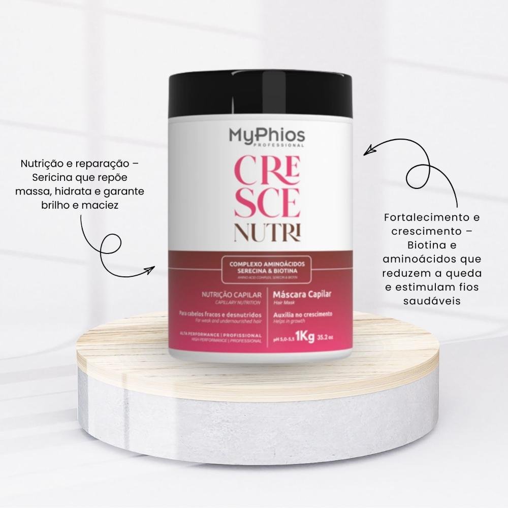 Máscara MyPhios Cresce Nutri Fortalecimento e Máscara de Nutrição Capilar 1 Kg 1kg 2