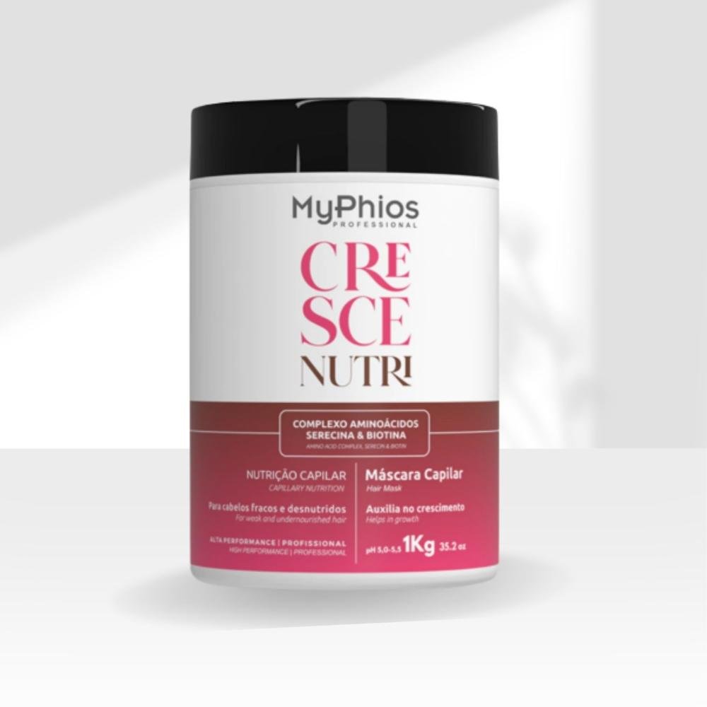 Máscara MyPhios Cresce Nutri Fortalecimento e Máscara de Nutrição Capilar 1 Kg 1kg 3