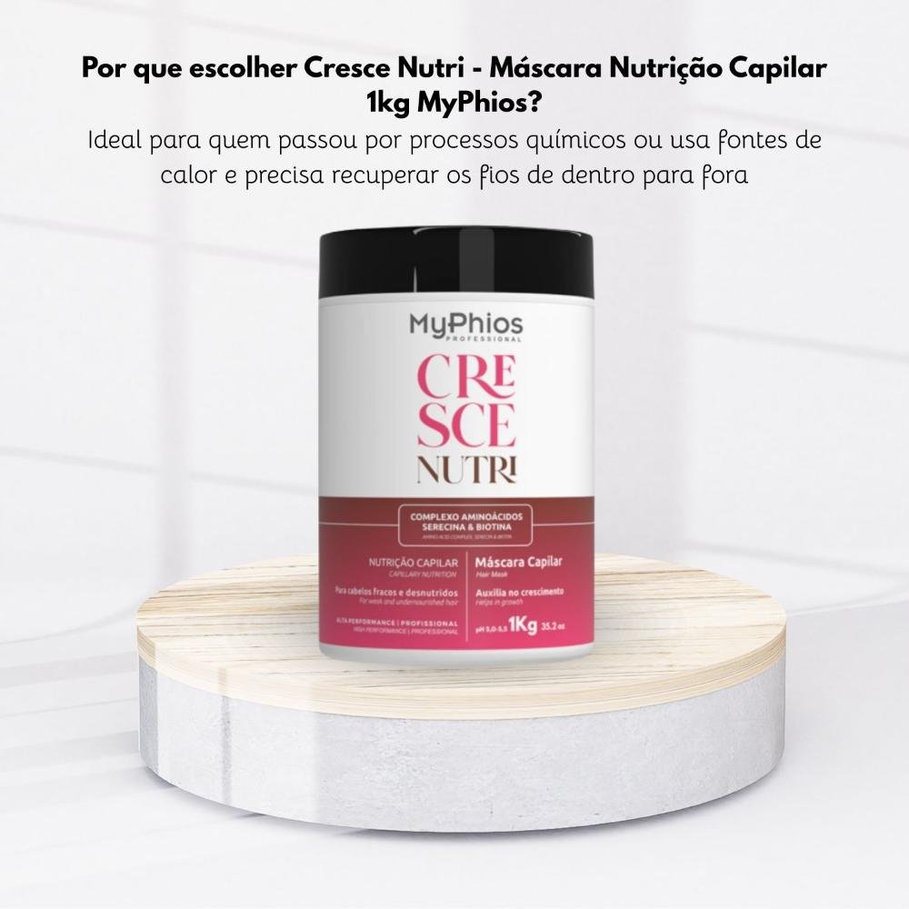 Máscara MyPhios Cresce Nutri Fortalecimento e Máscara de Nutrição Capilar 1 Kg 1kg 5